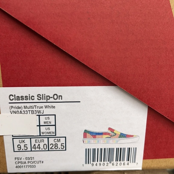 Vans Classic Slip On Pride Multi/True White men’s - Picture 16 of 16